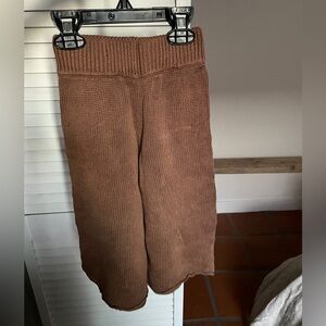 Simple Folk Wide Leg Knit Trousers Mocha Size 2-3 years
